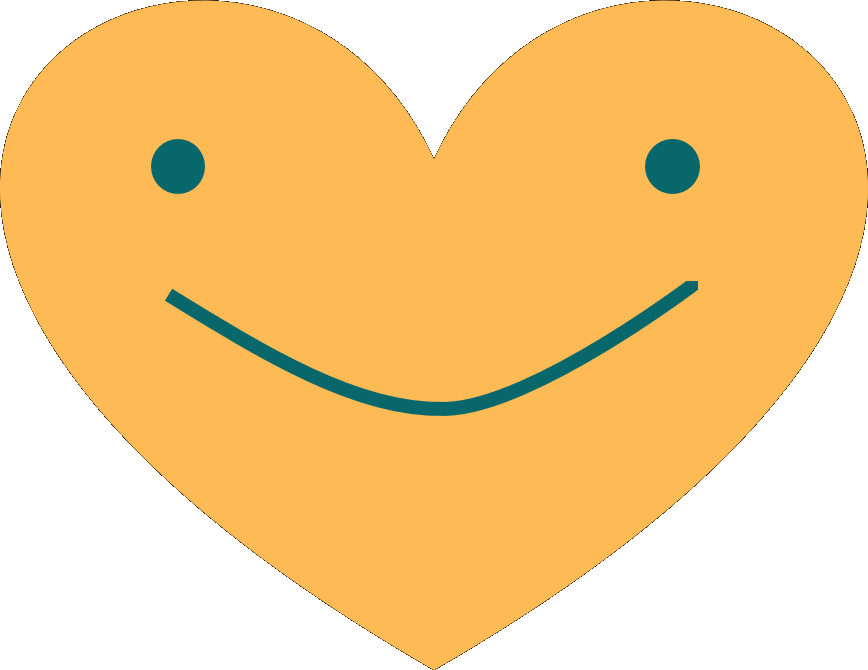 Logo de Redescubrir la Felicidad: Corazón con una sonrisa